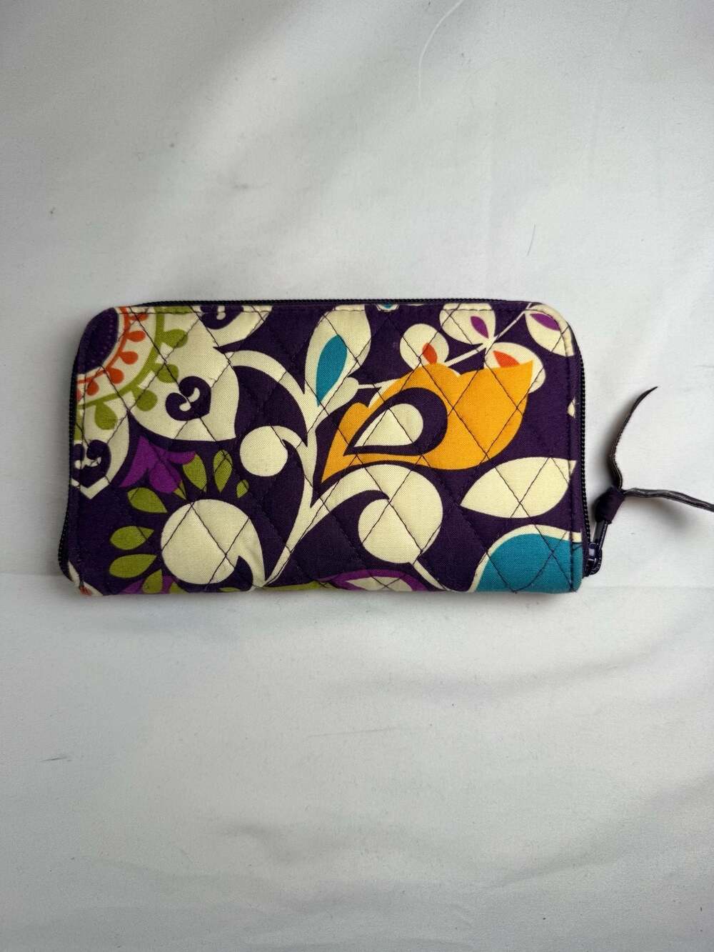 Vera Bradley Quilted Zip Around Accordion Wallet in Plum Crazy - Picture 10 of 11